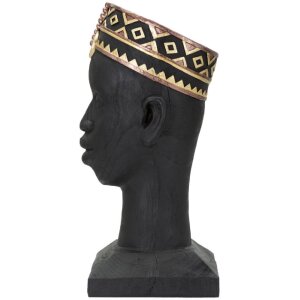 Mauro Ferretti Busto Massai Uomo 25x25x56 cm nero