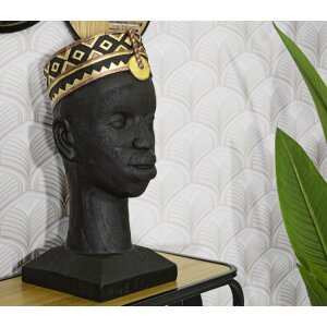 Mauro Ferretti Busto Massai Uomo 25x25x56 cm nero