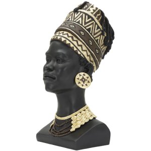 Mauro Ferretti Busto Massai Donna Coppa 21,5x27,5x45 cm nero