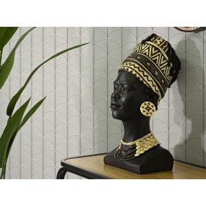 Mauro Ferretti Busto Massai Donna Coppa 21,5x27,5x45 cm nero