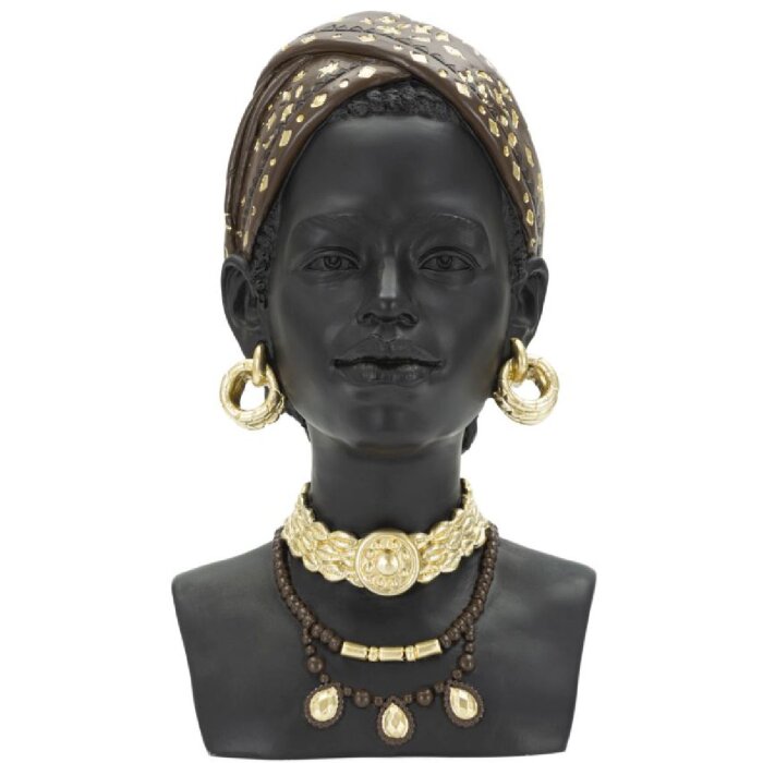 Mauro Ferretti Busto Massai Donna 19x18,5x30 cm nero