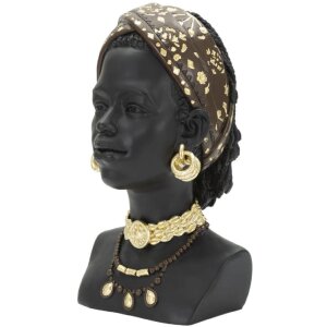 Mauro Ferretti Busto Massai Donna 19x18,5x30 cm nero