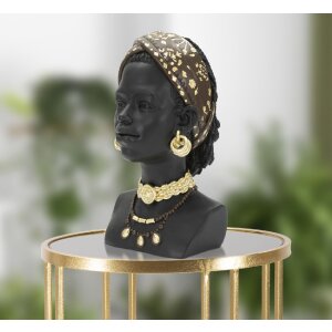 Mauro Ferretti Busto Massai Donna 19x18,5x30 cm nero
