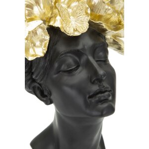 Mauro Ferretti Busto Donna con Farfalla 21x20x36,5 cm oro nero