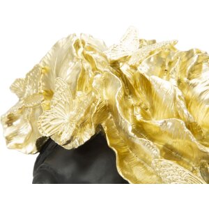 Mauro Ferretti Busto Donna con Farfalla 21x20x36,5 cm oro nero