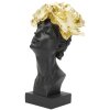 Mauro Ferretti Busto Donna con Farfalla 21x20x36,5 cm oro nero