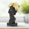 Mauro Ferretti Busto Donna con Farfalla 21x20x36,5 cm oro nero