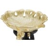 Mauro Ferretti scimmia decorativa con ciotola di foglie 25,2x21x24 cm oro nero