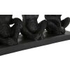 Mauro Ferretti figurina decorativa trio di scimmie con ciotola di foglie 43x15,7x20 cm oro nero