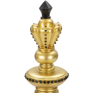 Mauro Ferretti scacchi re Ø 11x32,5 cm decorazione oro nero