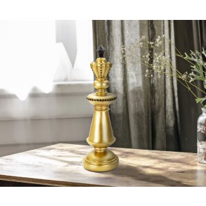 Mauro Ferretti scacchi re Ø 11x32,5 cm decorazione oro nero