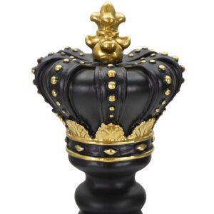 Mauro Ferretti scacchi re Ø 13x40,5 cm decorazione oro nero