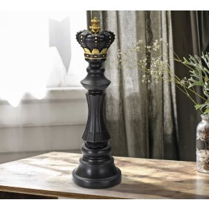 Mauro Ferretti scacchi re Ø 13x40,5 cm decorazione oro nero