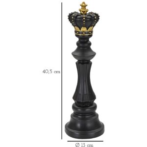 Mauro Ferretti scacchi re Ø 13x40,5 cm decorazione oro nero