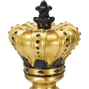 Mauro Ferretti scacchi re Ø 13x40,5 cm decorazione oro nero