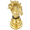 Mauro Ferretti scacchi decorazione cavallo 14x11x27 cm oro nero