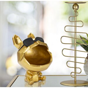 Mauro Ferretti figurina decorativa cane Ø17x23,5 cm oro nero