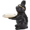 Mauro Ferretti figurina decorativa bulldog con vassoio 19x20x23,5 cm oro nero