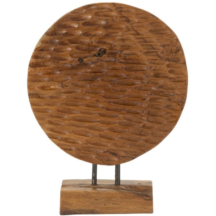 Mauro Ferretti scultura Coin 30x1,5x40 cm marrone teak