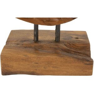 Mauro Ferretti scultura Coin 30x1,5x40 cm marrone teak