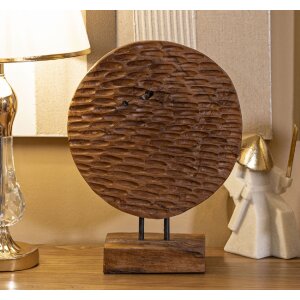 Mauro Ferretti scultura Coin 30x1,5x40 cm marrone teak