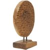 Mauro Ferretti scultura Coin 30x1,5x40 cm marrone teak