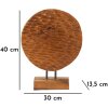 Mauro Ferretti scultura Coin 30x1,5x40 cm marrone teak