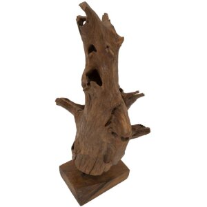 Mauro Ferretti scultura Akar 23x27x64 cm marrone teak