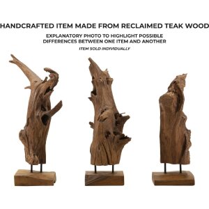 Mauro Ferretti scultura Akar 23x27x64 cm marrone teak