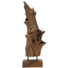 Mauro Ferretti scultura Akar 23x27x64 cm marrone teak