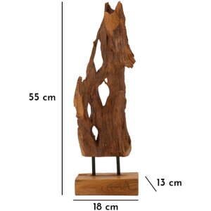 Mauro Ferretti Akar scultura in teak marrone 18x13x55 cm