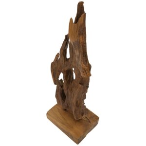 Mauro Ferretti Akar scultura in teak marrone 18x13x55 cm