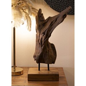 Mauro Ferretti Akar scultura in teak marrone 18x13x55 cm