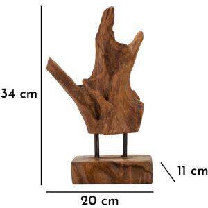 Mauro Ferretti Akar scultura in teak marrone 20x11x34 cm