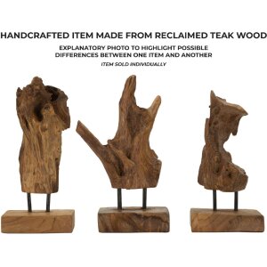 Mauro Ferretti Akar scultura in teak marrone 20x11x34 cm