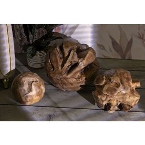 Mauro Ferretti palla decorativa in teak Ø40 cm marrone