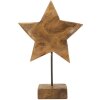 Mauro Ferretti scultura stella in legno di teak 28x12x42 cm marrone