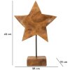Mauro Ferretti scultura stella in legno di teak 28x12x42 cm marrone