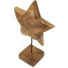 Mauro Ferretti scultura stella in legno di teak 28x12x42 cm marrone
