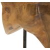 Mauro Ferretti scultura stella in legno di teak 28x12x42 cm marrone