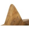 Mauro Ferretti scultura stella in legno di teak 28x12x42 cm marrone