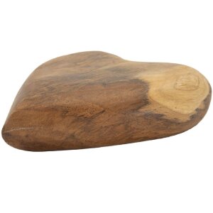 Mauro Ferretti cuore decorativo in teak 16x14x4,5 cm marrone