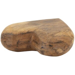 Mauro Ferretti cuore decorativo in teak 16x14x4,5 cm marrone