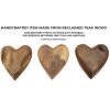 Mauro Ferretti cuore decorativo in teak 16x14x4,5 cm marrone