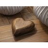 Mauro Ferretti cuore decorativo in teak 16x14x4,5 cm marrone