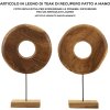 Mauro Ferretti scultura Dorat in teak 35x10x58 cm marrone