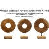 Mauro Ferretti scultura Dorat in teak 28x10x38 cm marrone