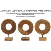 Mauro Ferretti scultura Dorat in legno di teak 20x10x28 cm marrone