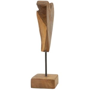 Mauro Ferretti scultura cuore teak 15x10x35 cm marrone