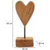 Mauro Ferretti scultura cuore teak 10x10x25 cm marrone